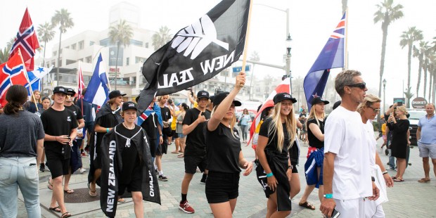 Team NZ parade of nations. Photo: Salina Galvan