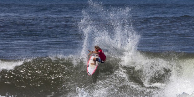 Ric Christie on his way to the highest score of the 2018 Hawaiian Pro so far